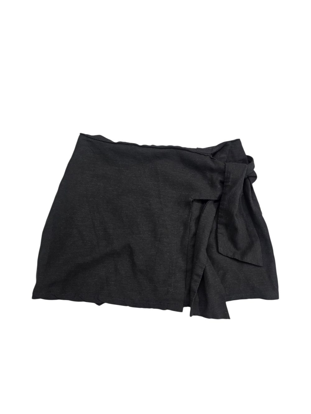 Jason Wu Black Wrap-Style Mini Skirt with Side Knot